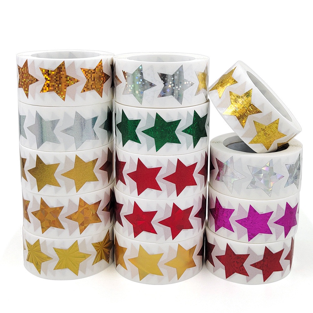 500pcs 1 Inch Blank Labels Stickers Star Shape of Gold Stickers Seal ...