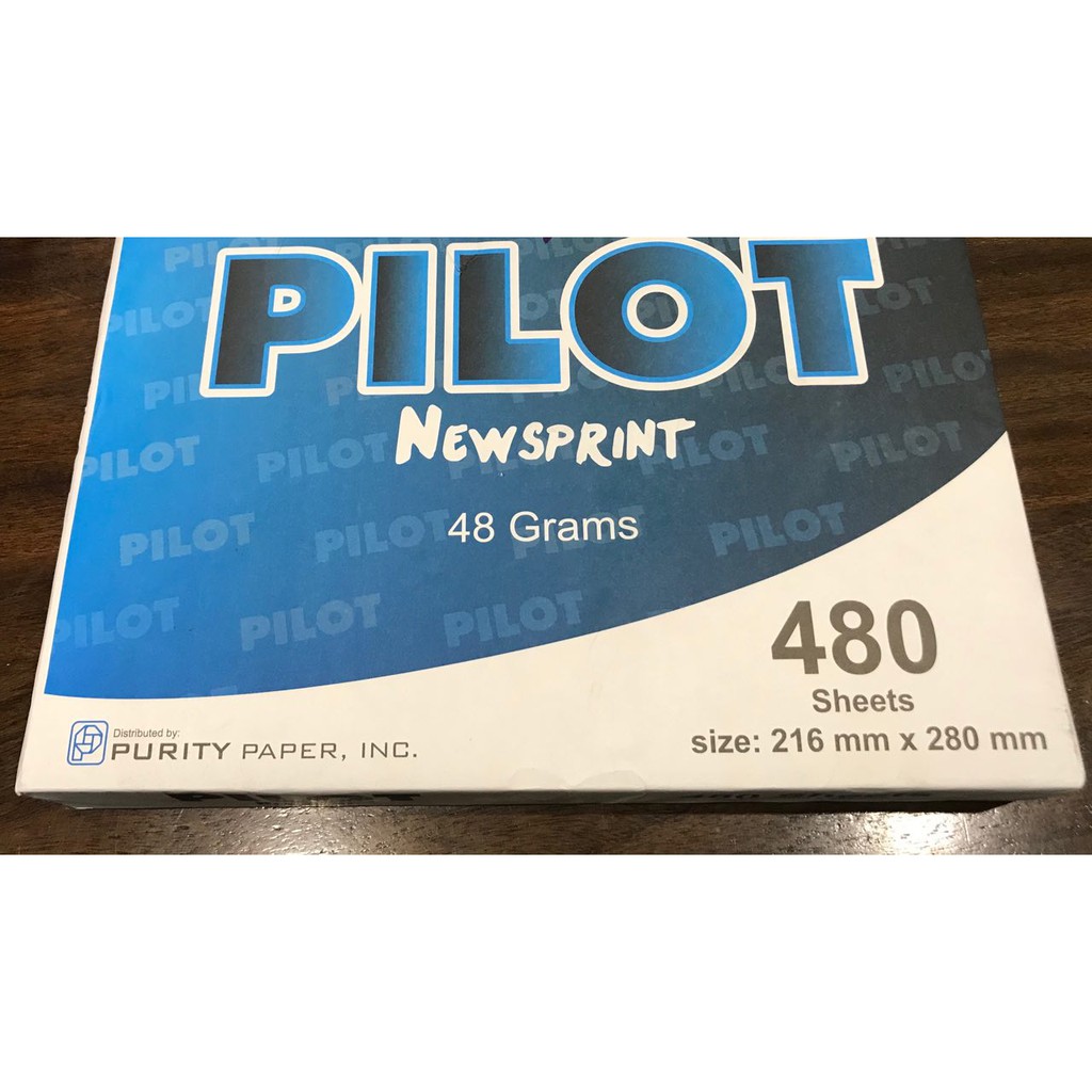 Pilot Newsprint paper 480sheets 216mm x 280mm short | Shopee Philippines
