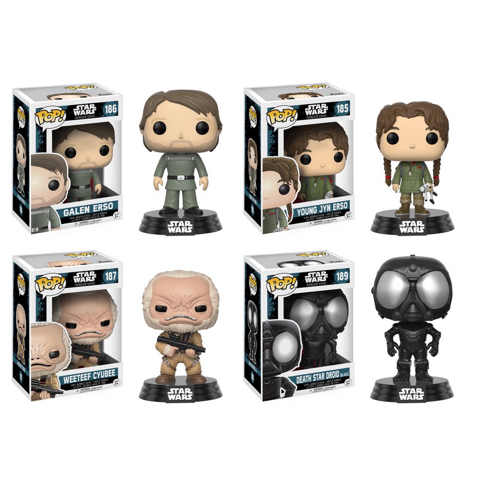 Funko Pop Star Wars Rogue One Young Jyn Galen Weeteef Droid