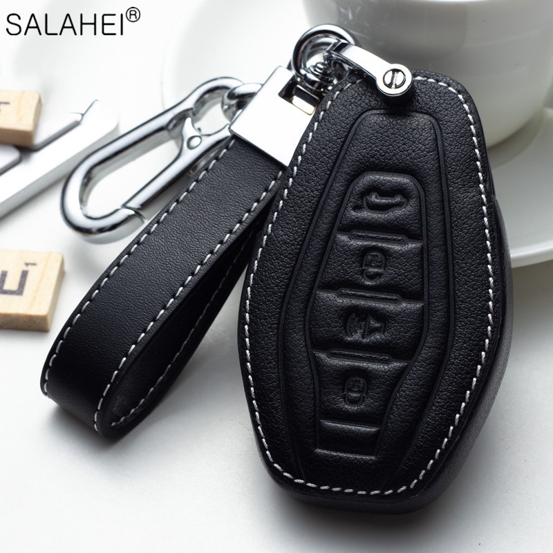 Leather Car Key Remote Cover Full Case For Chery Jetour X70 x95 x90 Car