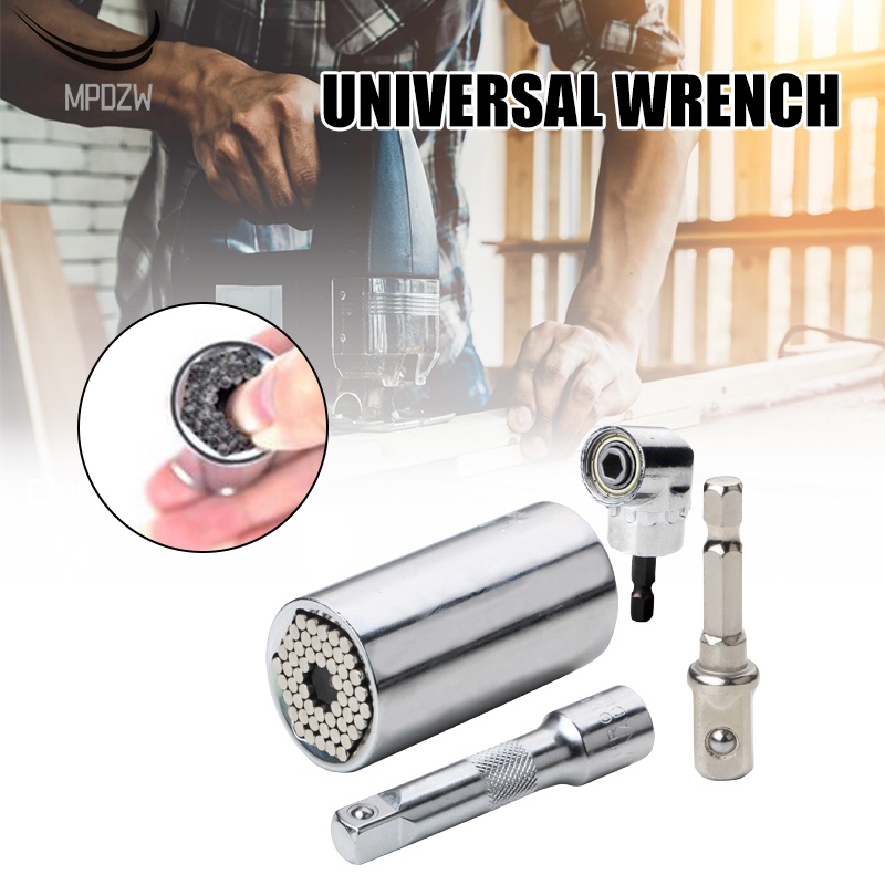 Universal Socket Grip 2/4 PCS 719mm Socket Tool Set with Drill Adapter