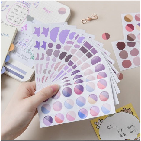 12 PCS color mood cartoon collage cute sticker diary album decoration ...