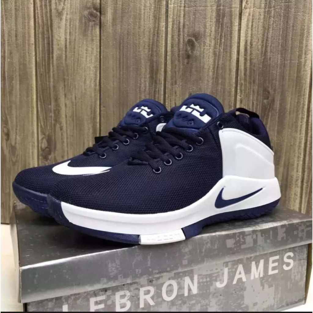 Lebron james blue and cheap white shoes