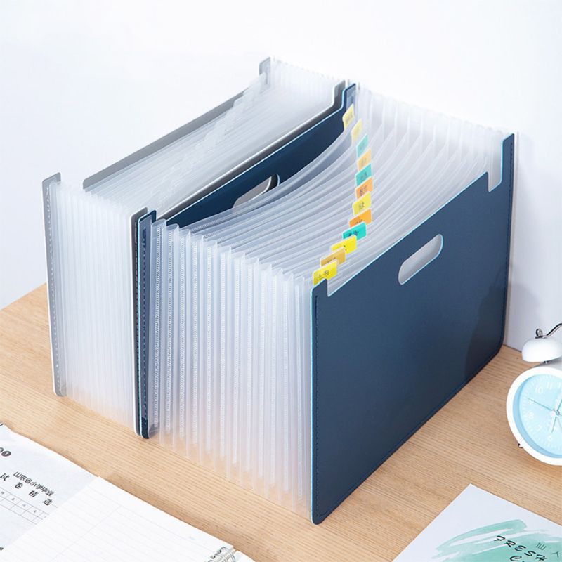 CHU 13 Pockets Expanding File Folder A4 Organizer Document Paper ...