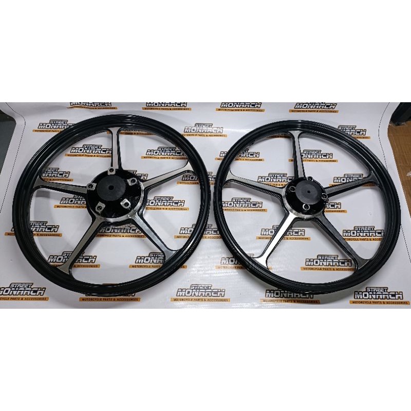 ENKEI BLACK/SILVER SLIM MAGS 1.4X1.6 (4HOLES FRONT) FOR SNIPER 150 V1 & V2/ SNIPER 155 VVA | Shopee Philippines