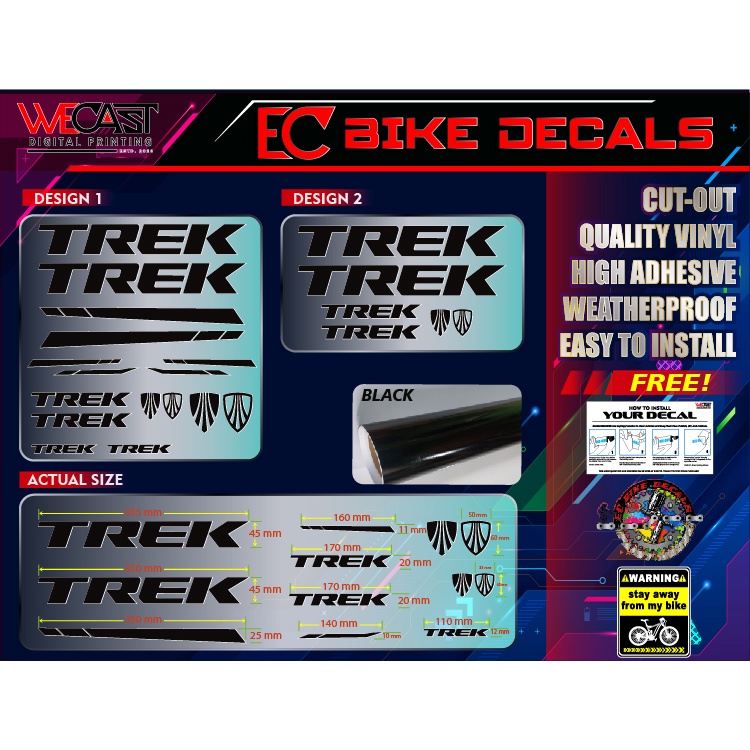 WECAST Trek Road Bike Frame Decals and Bike Sticker for Frame Shopee