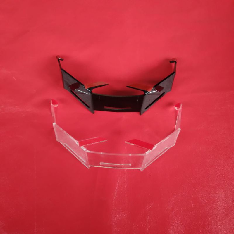 INK CL MAX Black and Clear Helmet Spoiler with bonus Double-sided ...