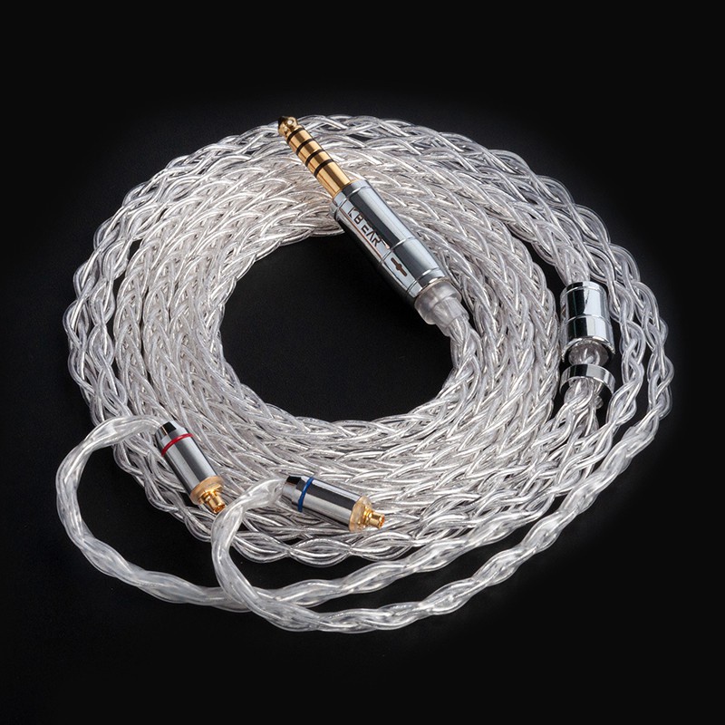 KBEAR Limpid Pro 8 Core Pure Silver Cable 2.5/3.5/4.4MM With MMCX/2pin ...