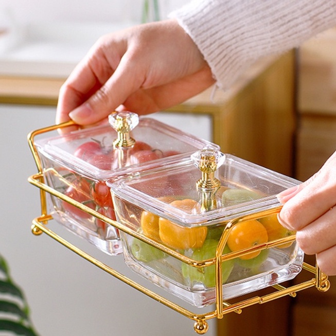 OFNATURE Transparent Seasoning Rack Snack Bowl Candy Storage Spice Rack ...
