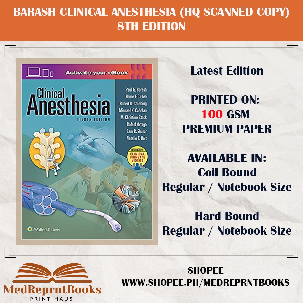 CLINICAL ANESTHESIA & CLINICAL ANESTHESIA FUNDAMENTALS BARASH | Shopee ...