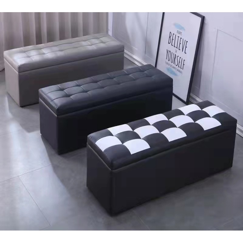 Foldable Rectangular storage stool sit adult sofa storage chair box