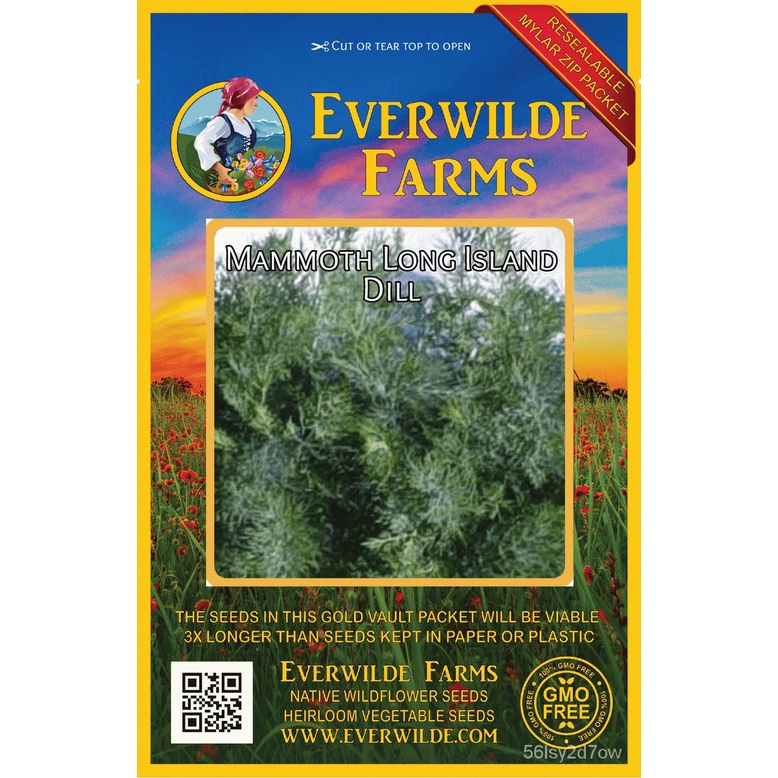 Guaranteed germination rate 1 Oz Mammoth Long Island Dill Herb Seeds