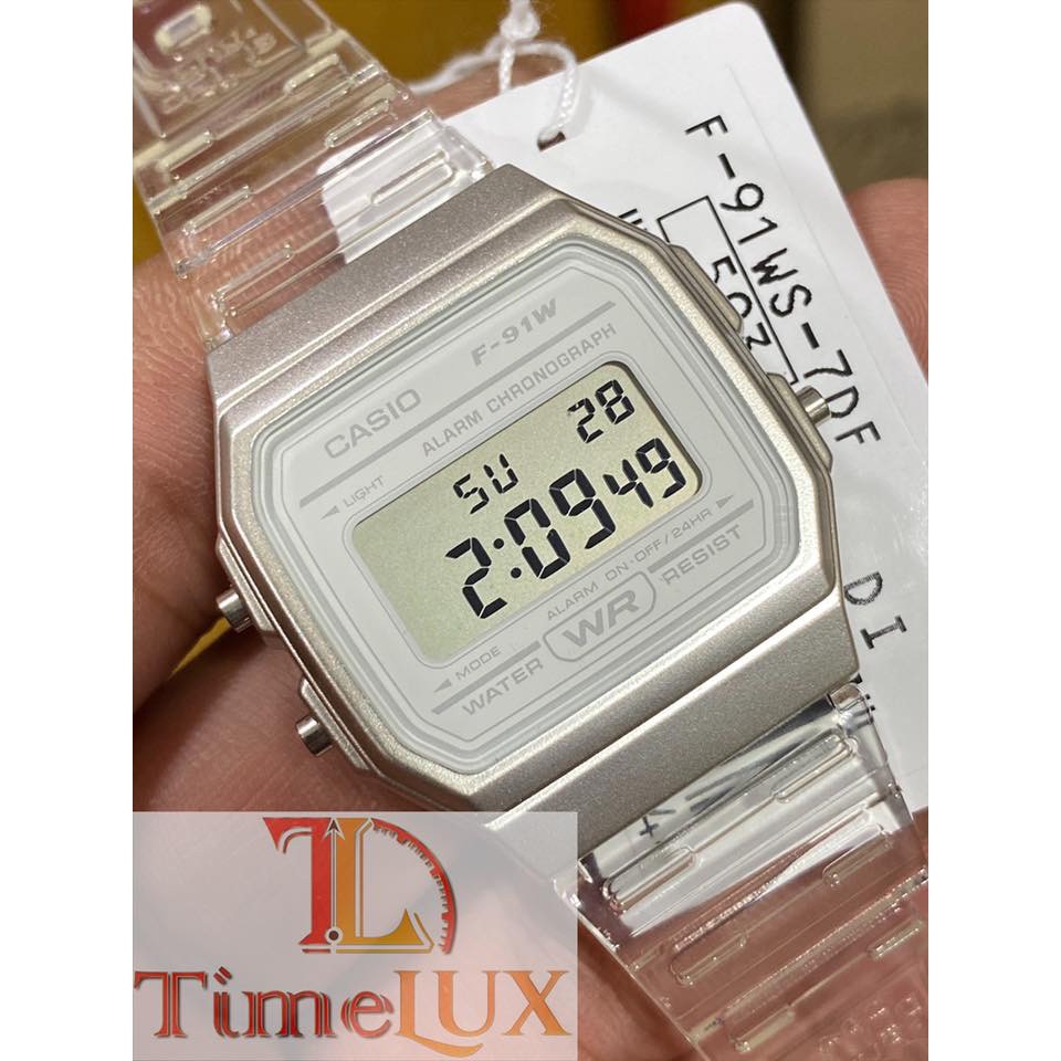 Casio f91 online white