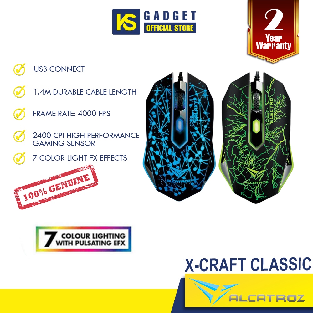 Alcatroz XCraft Classic Gaming Mouse XCraft Classic Electro / X