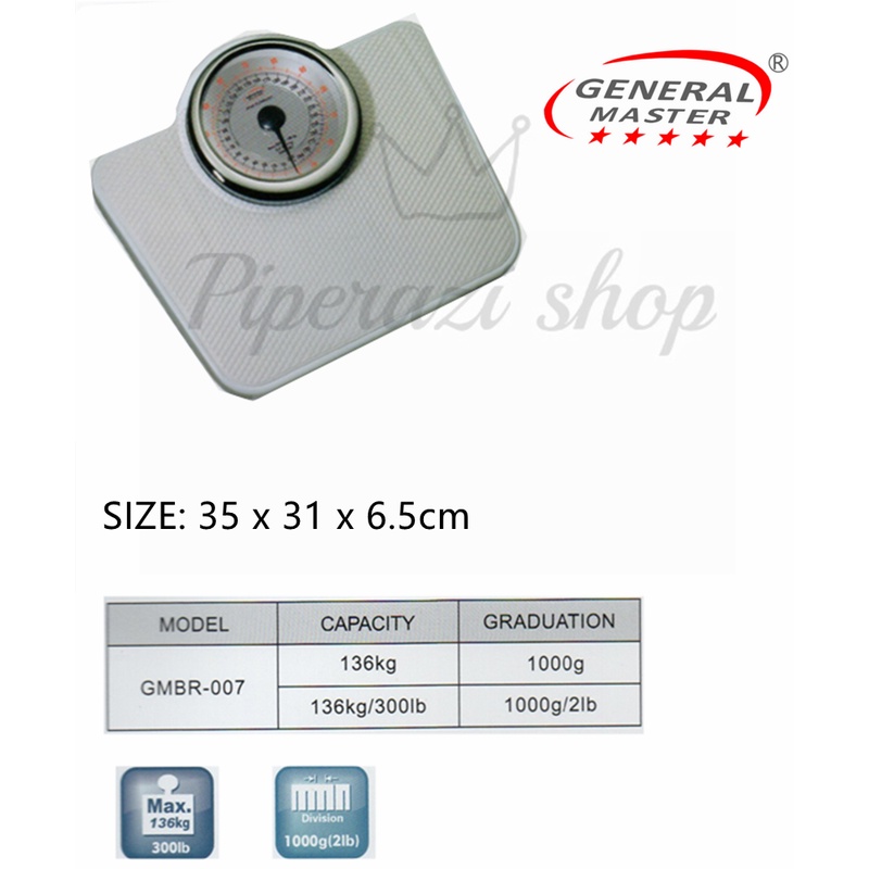 General Master Weighing Scale Mechanical Personal Scale (Bathroom Scale ...