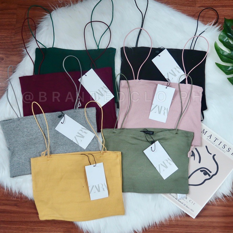 ZARA Strappy Cropped Top (NEW COLORS) Shopee Philippines