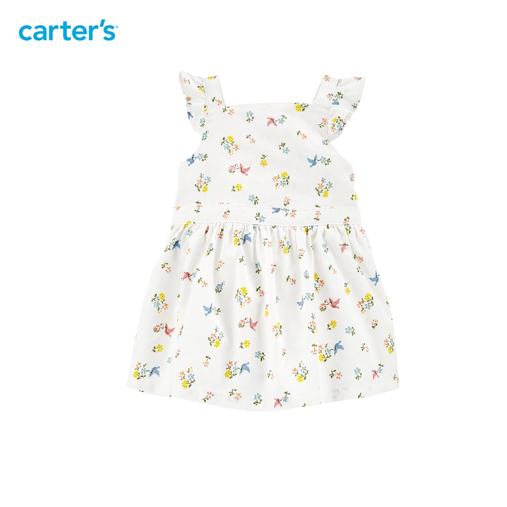 Carters Floral Linen Dress For Baby Girls Shopee Philippines