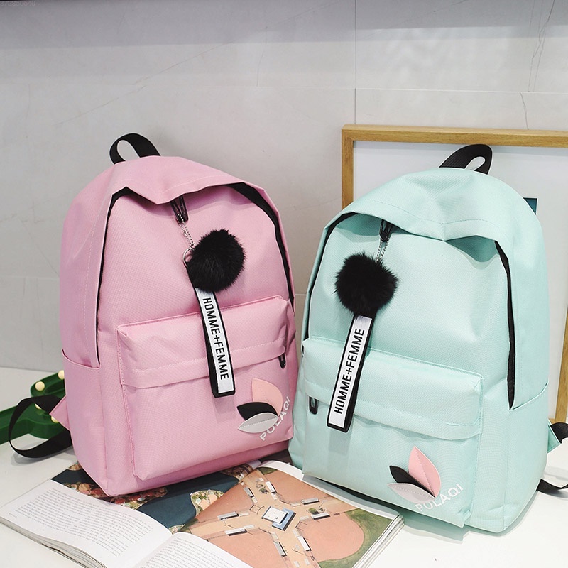 M2 Mall WH02 Canvas Korean Casual Backpack Shopee Philippines