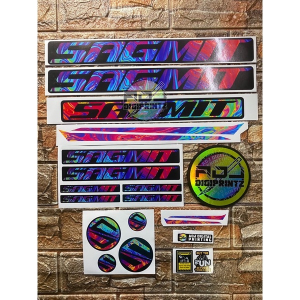 SAGMIT STICKER OILSLICK MTB Frame Decals Printed | Shopee Philippines