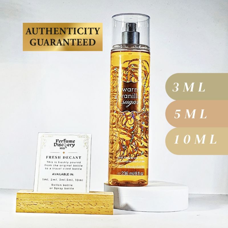 NOT Full bottle BBW Warm Vanilla Sugar 3ml 5ml 10ml decant VS Vanilla Lace Dupe Shopee Philippines