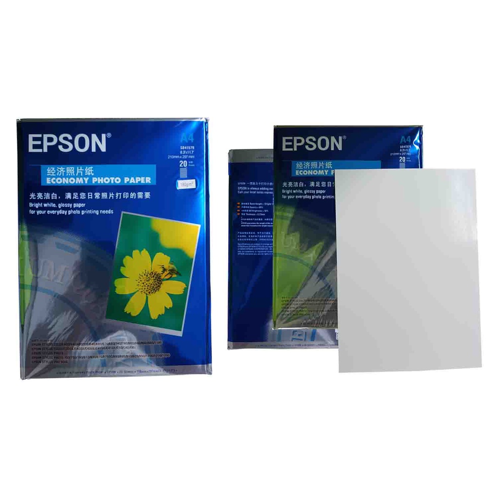 Epson Glossy Photo Paper 180g/m² , 210g/m² Shopee Philippines