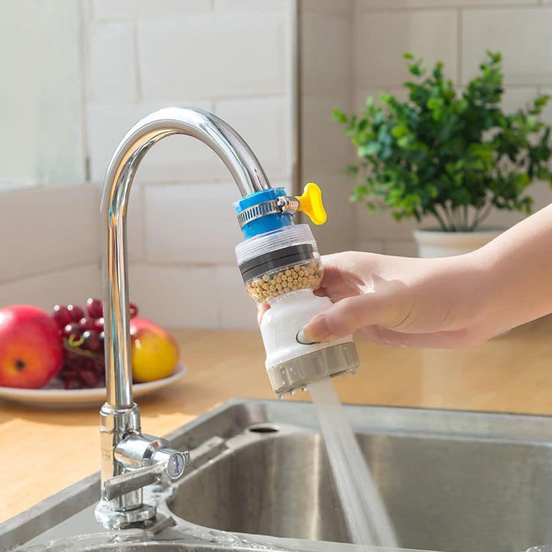 360 Degree Rotary Swivel Faucet Nozzle Anti-splash Water Filter Adapter ...