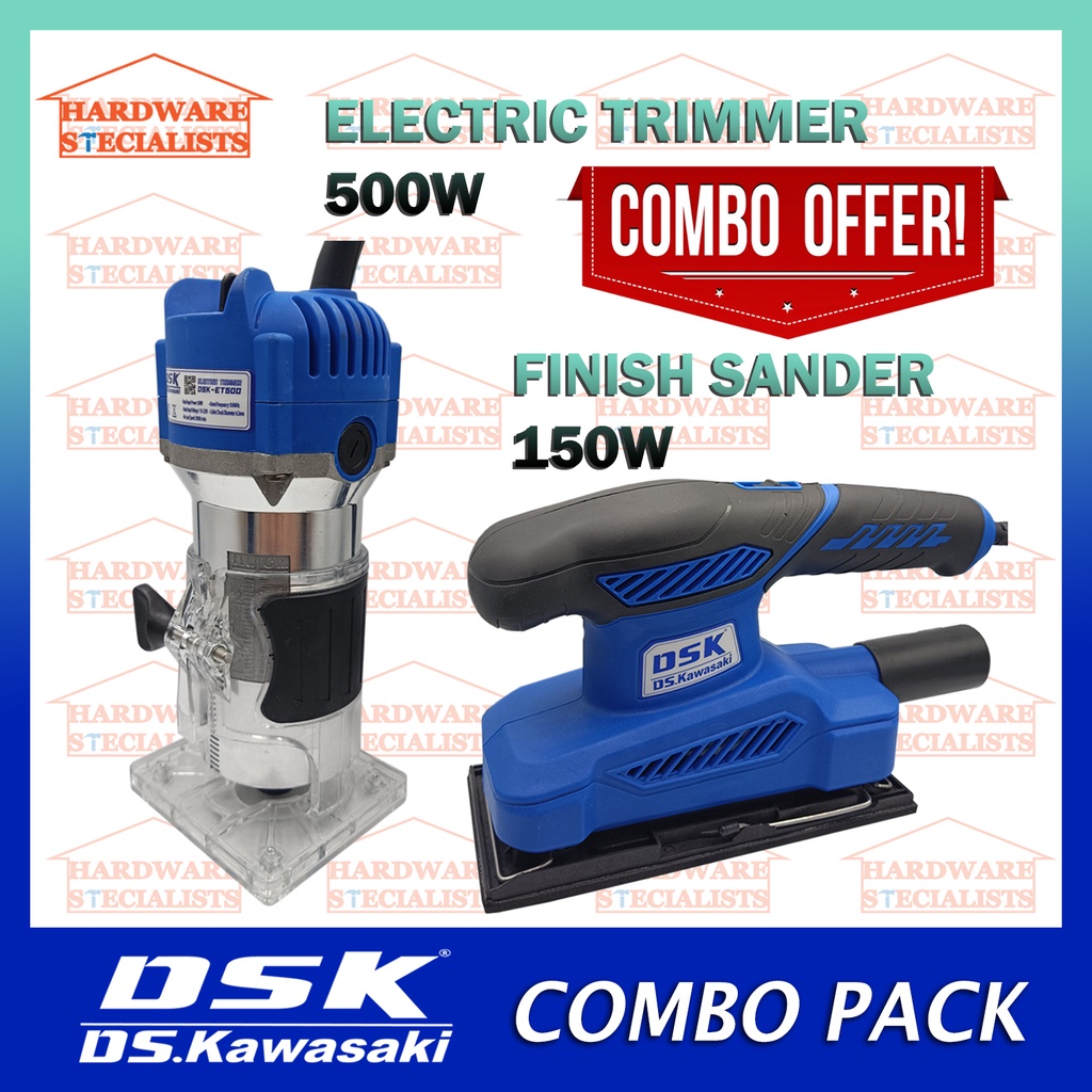 DS Kawasaki Combo Pack Electric Trimmer Aluminum Body 500W Finish