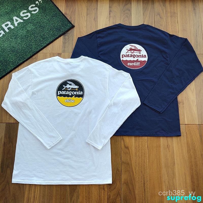 Lowest price Correct Version Patagonia Back Bayonet Bass Outdoor Sports Cotton Long sleeved T shirt