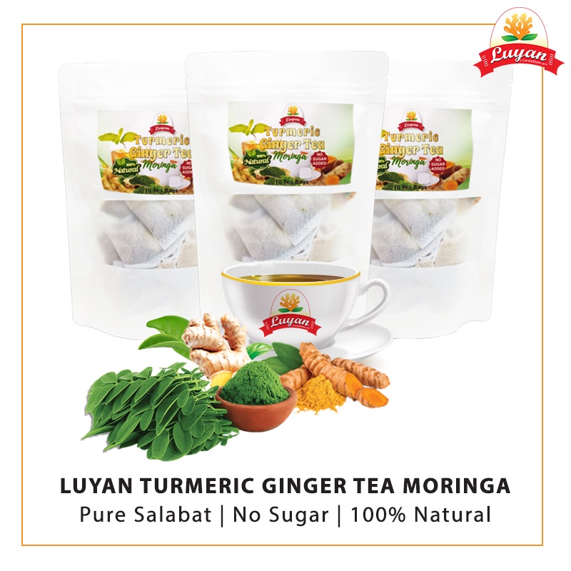 Luyan Turmeric Ginger Moringa Teabag Salabat One Pack (No Added Sugar) Shopee Philippines