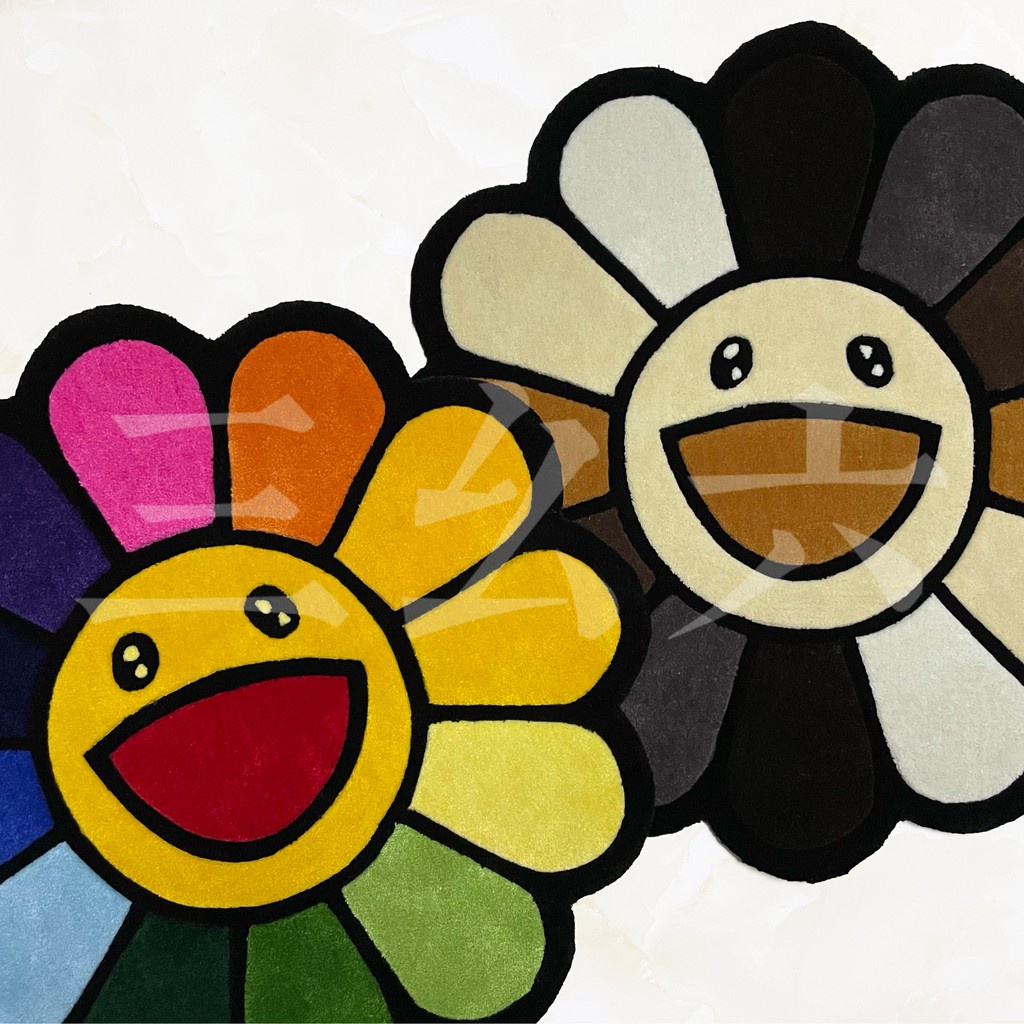 Handmade -Takashi Murakami Sunflower Rug Living Room decoration Carpets ...