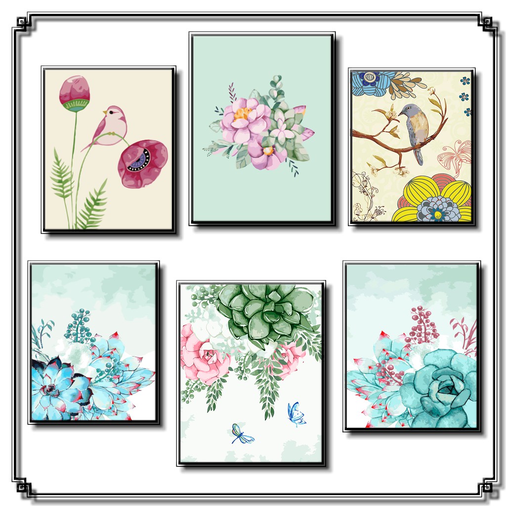 40*50cm DIY Digital Oil Painting Paint By Numbers on Canvas flowers and ...