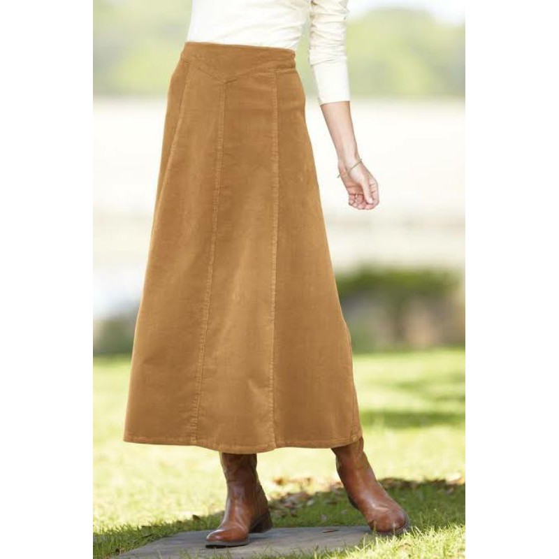 corduroy long skirt