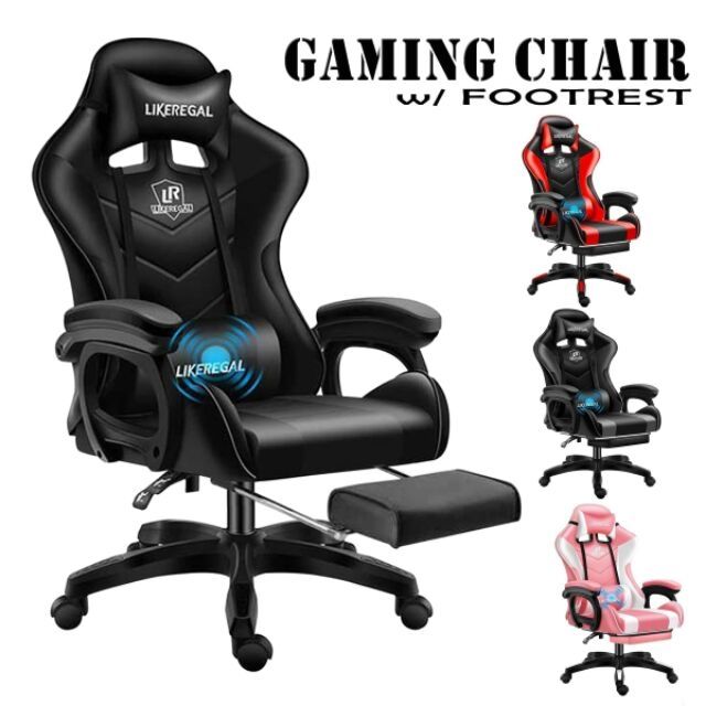 Gamer chair best sale with leg rest