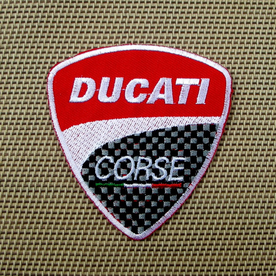 Iron on shirt Motorcycle brand logo arm Motorbike Ducati Patch Ducati Ducati for clothing