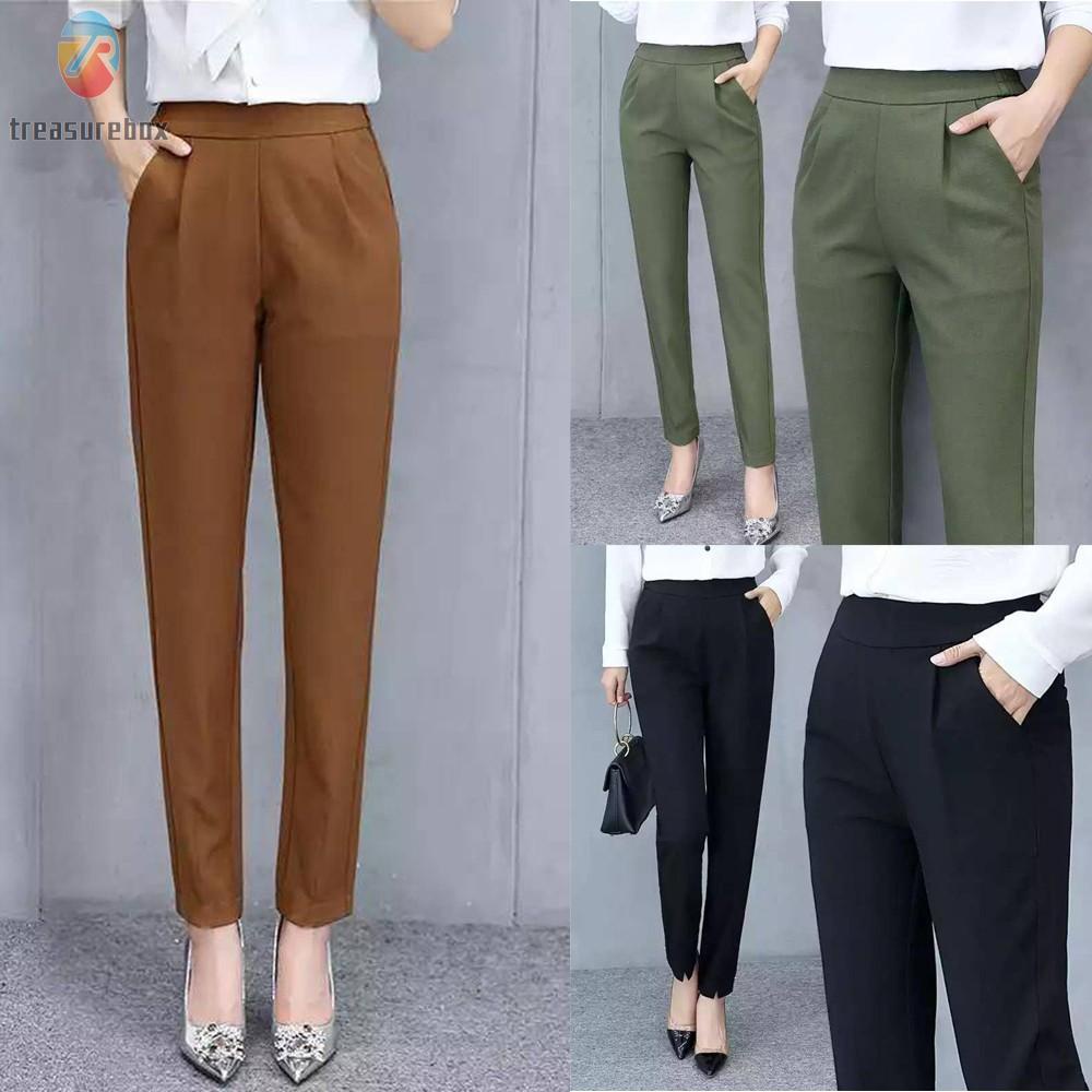 New Style Elegant Formal Office Pants Women Business Slim Trousers