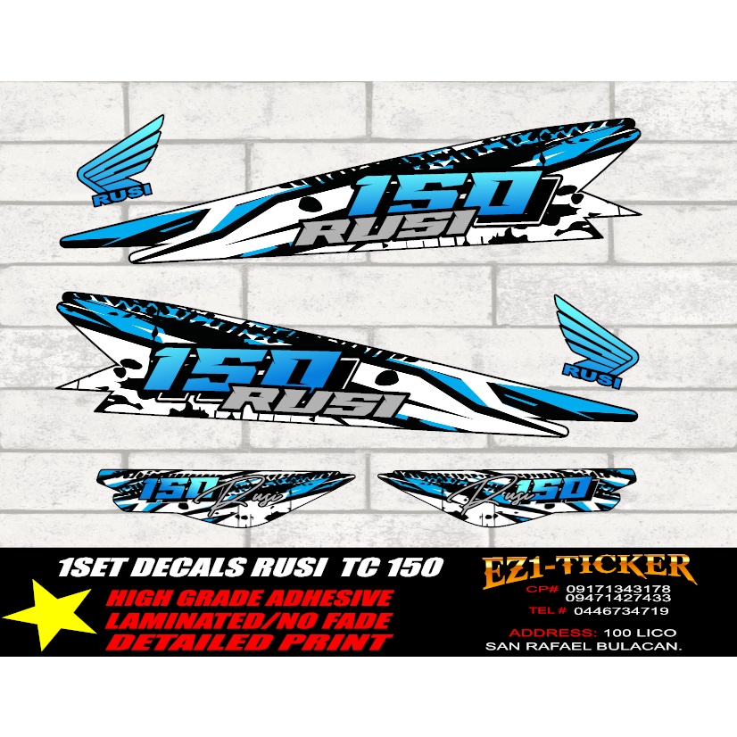 RUSI TC 15O DESIGN 5 DECALS | Shopee Philippines