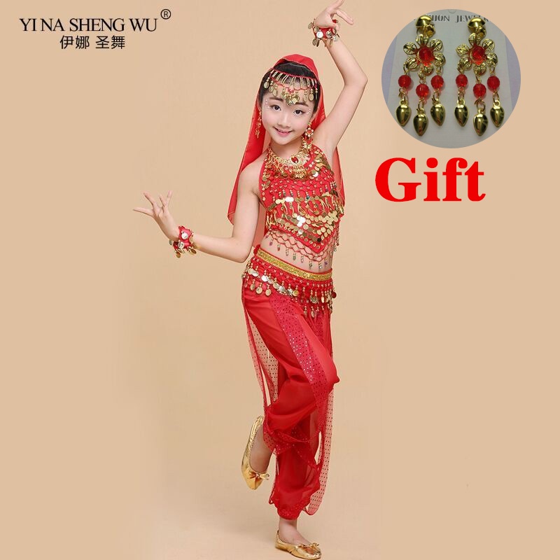 LlHcKids Belly Dance Costumes Set Oriental Dance Girls Belly Dancer