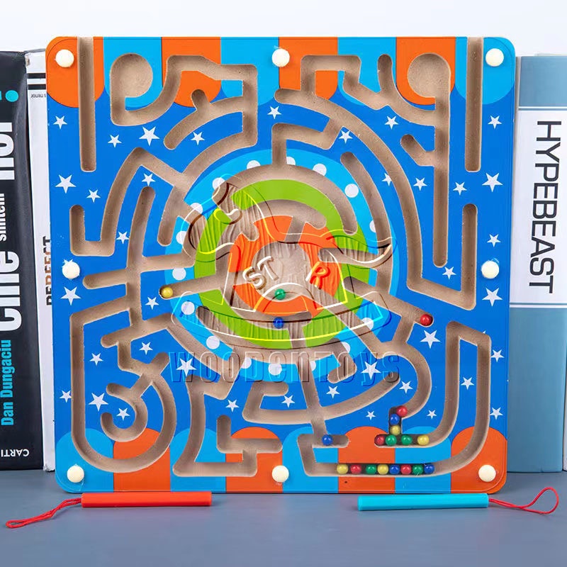 Wooden Maze Toys Board Games Educational Activity Fine Motor