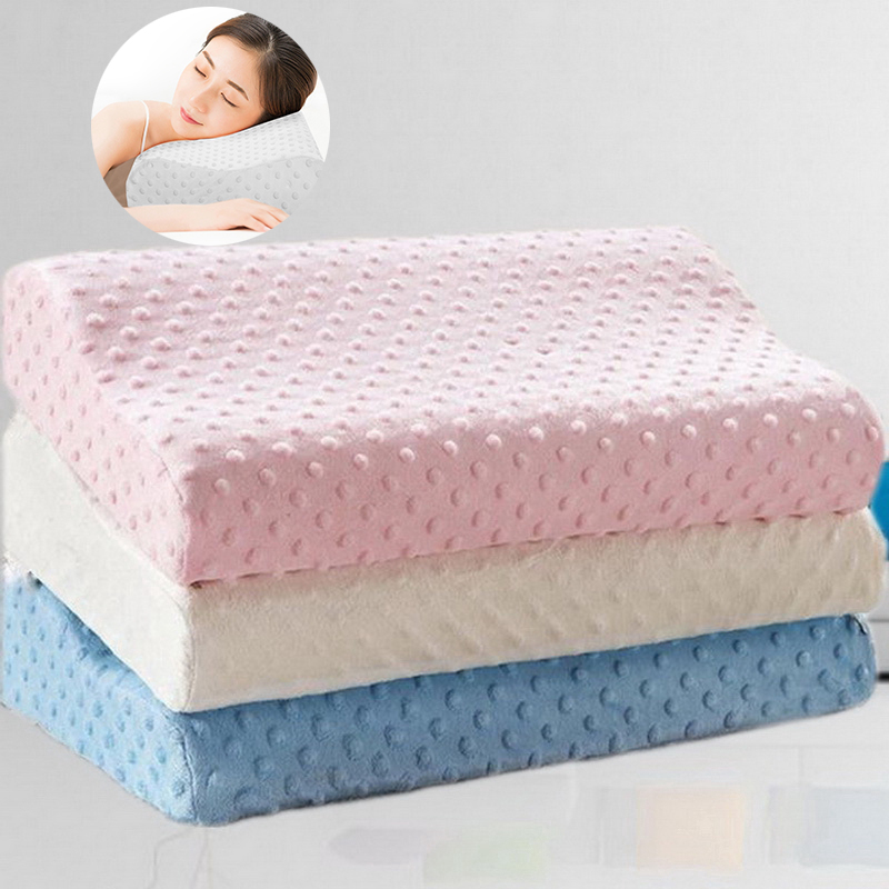White/Blue/Pink Pillowcase Soft Pillow Cover Case Memory Foam Pillow Case 50x30x9cm Mother's Day