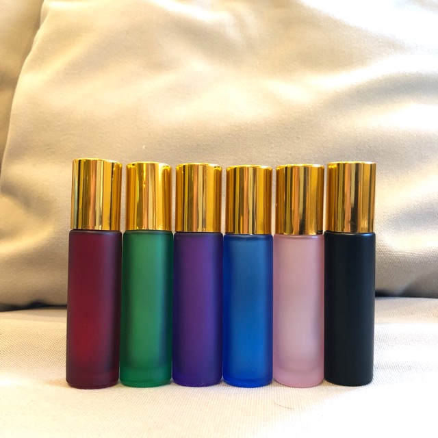 10ml frosted glass roller bottle plain gold cap 5pcs | Shopee Philippines