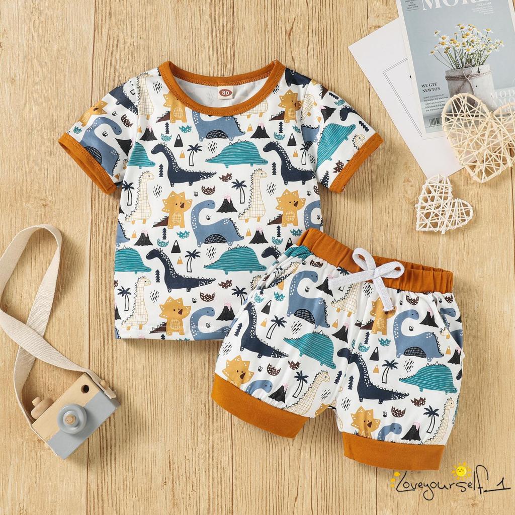 Toddler Baby Boy Clothes Short Sleeve Dinosaur Lebanon