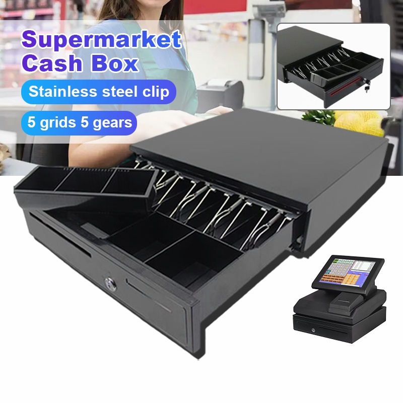 Cashier Box Drawer Cash Box Bills 5 Grids 5 Gears Money Secret Security ...