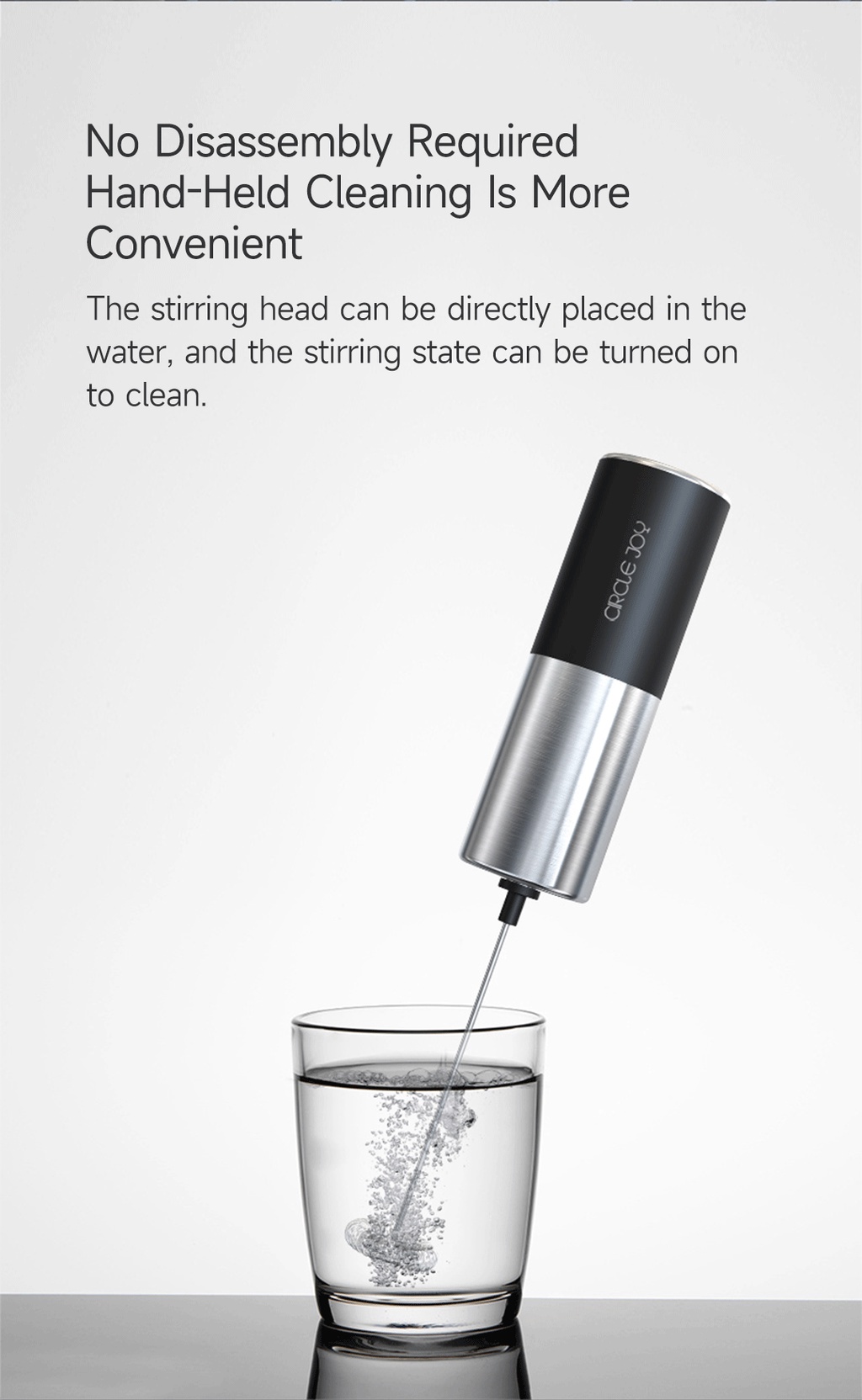 Xiaomi CIRCLE JOY Silver Knight Milk Frother Electric Milk Frother Manual Milk Whisker