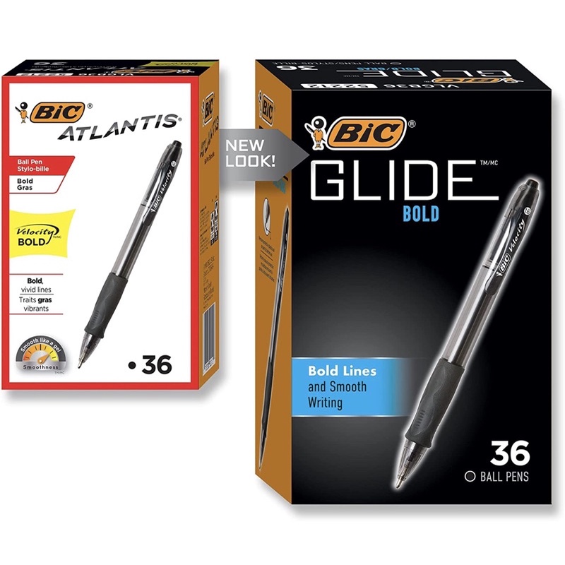 BIC Velocity Bold Retractable Ballpoint Pen, Extra Bold Point (1.6mm ...