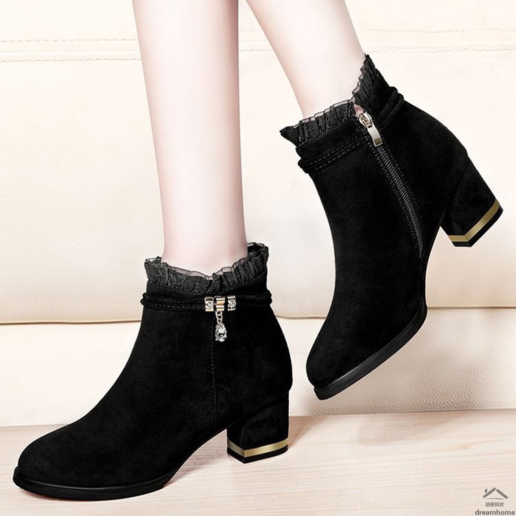 Mesh Boots Autumn Winter Women's Cool Boot with Short Cylinder Large