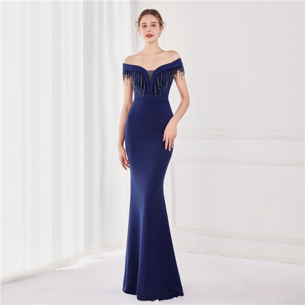【In Stock】Evening dress women banquet Sequin fishtail prom party dress long  gown formal birthday dress wedding dress