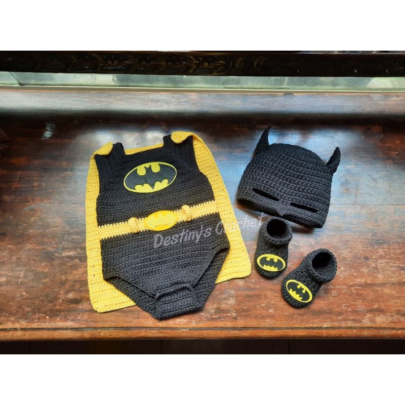 Crochet batman costume set | Shopee Philippines