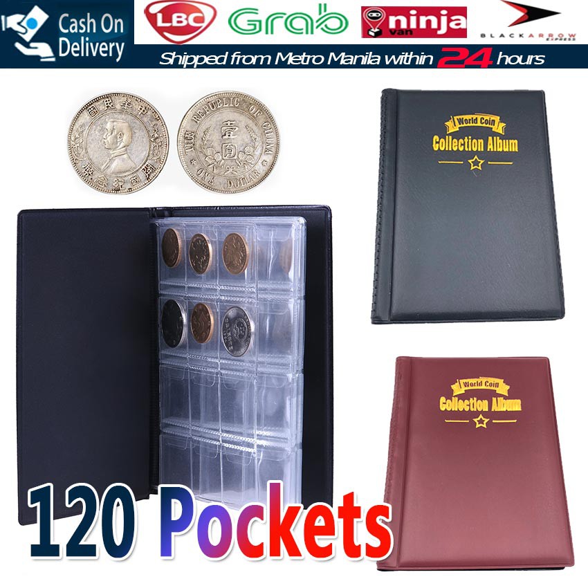 【Fast Delivery】120 Pieces Coins Storage Book Coin Collection Album Book ...