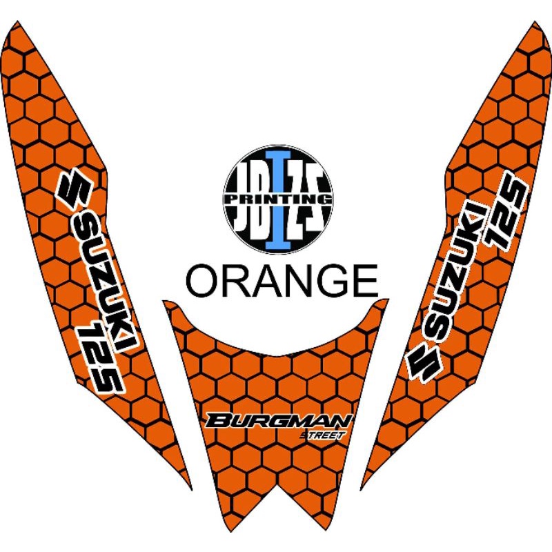 BURGMAN STREET 125 BURGMAN EX125 pront decals 3pcs | Shopee Philippines