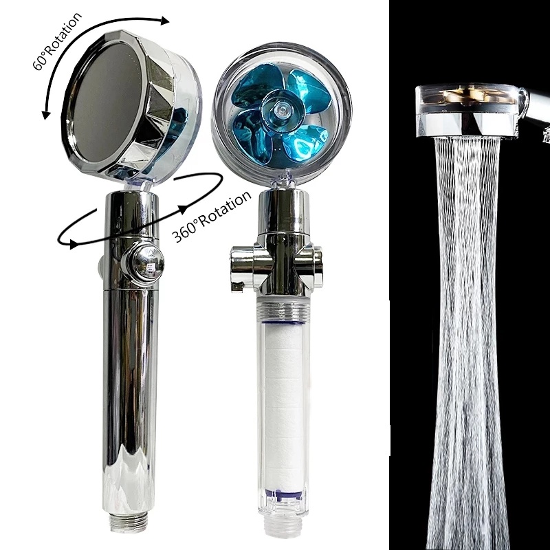 2022 Bathroom Shower Head Water Saving Flow 360 Degrees Rotating With